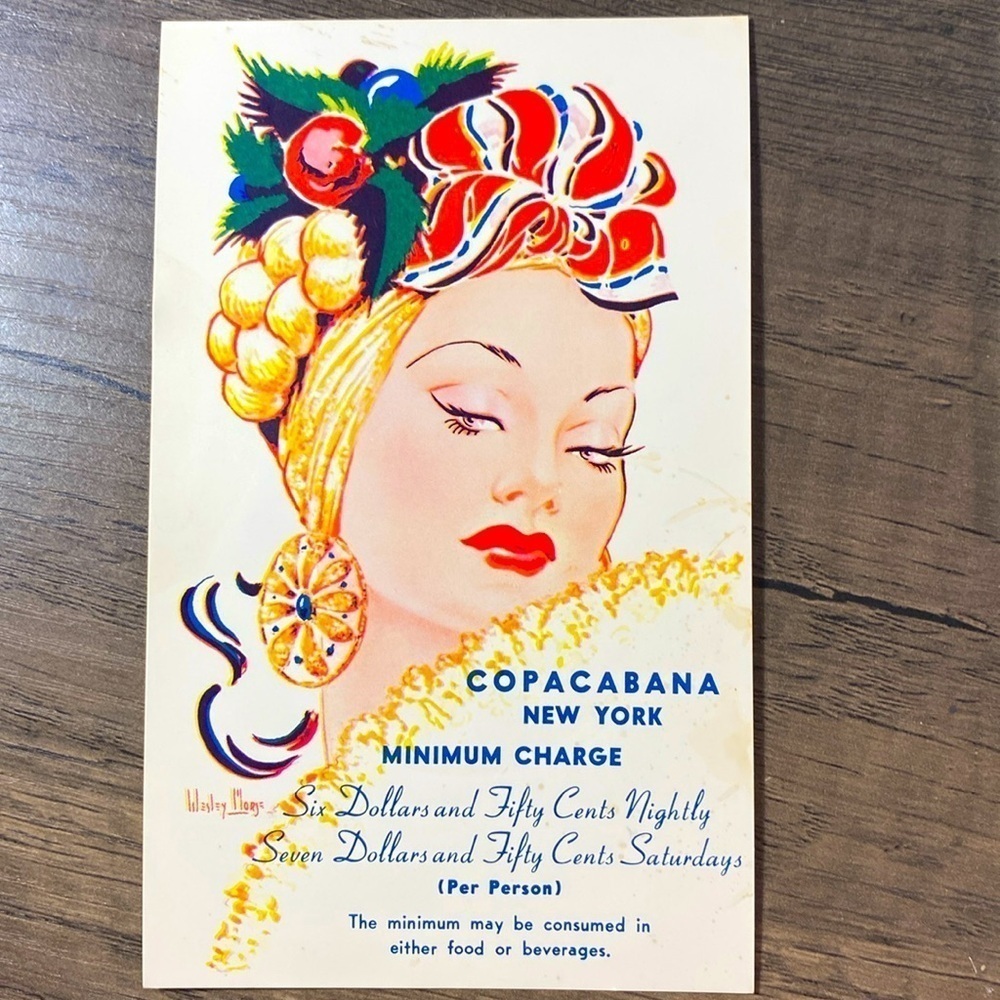Iconic Image Vintage 1960’s Copacabana NY Fruit Hat Wesley Morse Unused …
